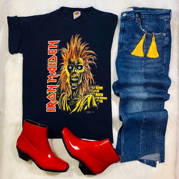 NWT CK Leather Ankle Boots Western Booties Vintage - Picture 2 of 8